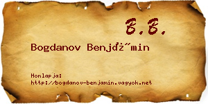 Bogdanov Benjámin névjegykártya